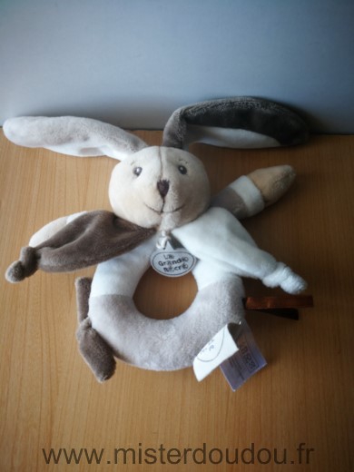 La grande recre Lapin Marron blanc - Très bon état