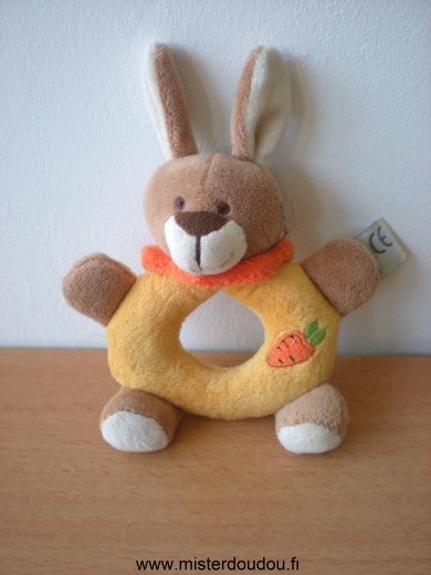 Lgri Lapin Beige orange avec carotte brodée - Très bon état
