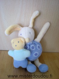 Moulin roty Lapin Bleu beige jaune - Bon état