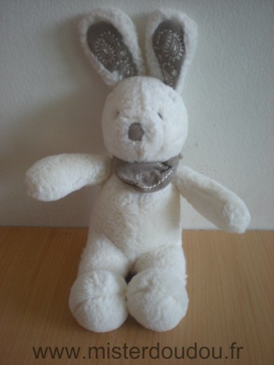 Nicotoy Lapin Blanc foulard beige - Très bon état