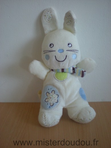 Nicotoy Lapin Ecru bleu vert - Très bon état