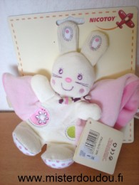 Nicotoy Lapin Rose blanc - Neuf
