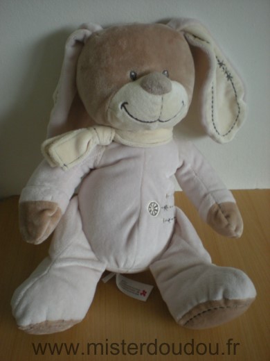Nicotoy Lapin Rose ecru echarpe ecrue - Très bon état