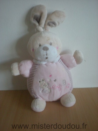 Nicotoy Lapin Rose motif lapin a b c - Très bon état