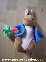 Peter rabbit Lapin Marron veste bleue - Très bon état