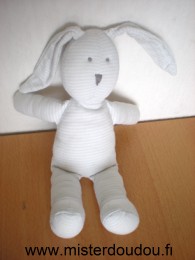 Petit bateau Lapin Blanc rayé bleu - Très bon état
