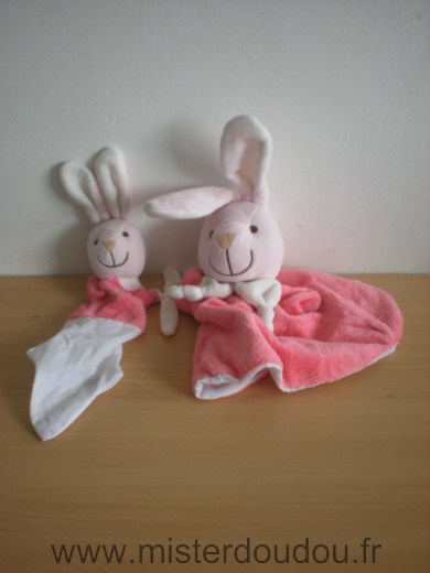 Playkids Lapin Mamain lapin et bébé rose et blanc - Très bon état