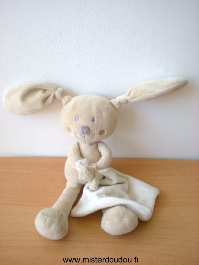 Pommette Lapin Beige mouchoir blanc - Très bon état