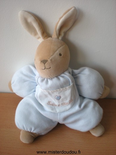 Tartine et chocolat Lapin Bleu poche blanche tartine et chocolat avec un coeur - Très bon état