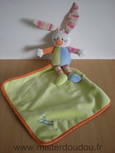 Tiamo Lapin Lapin mouchoir vert rose bleu orang - Très bon état
