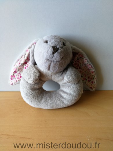 Zara home Lapin Gris oreilles fleurs rose - Très bon état