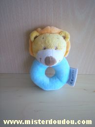 Amtoys Lion Bleu ciel jaune orange - Très bon état