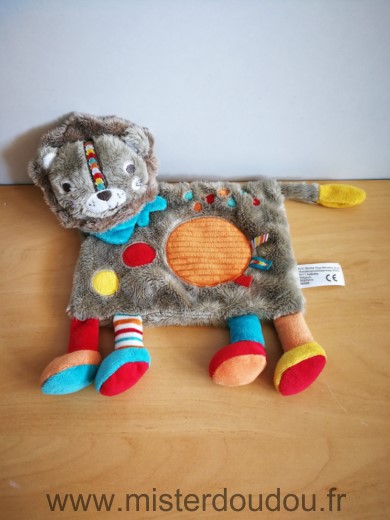 Nicotoy Lion Gris rond orange simba - Très bon état