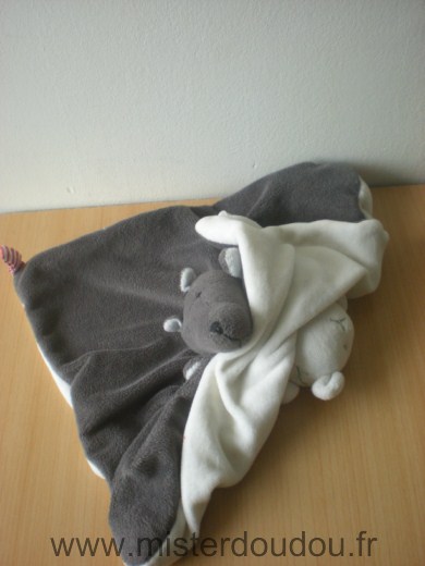 Jacadi Loup Reversible double tête loup gris foncé ou mouton blanc - Très bon état