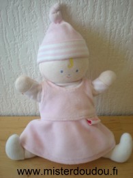 Corolle Lutin Rose blanc robe rose - Très bon état