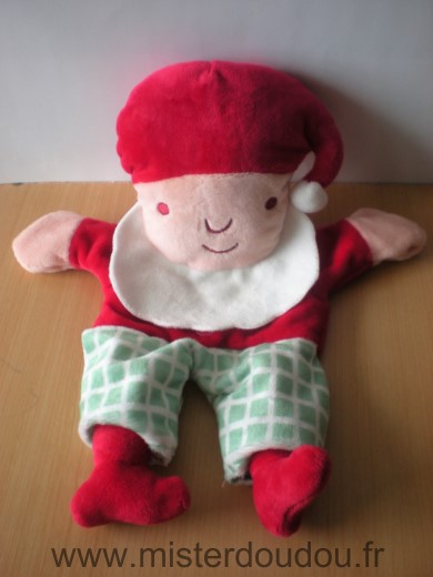 Hema Lutin Pere noel rouge vert blanc - Très bon état