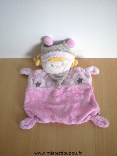 Nicotoy Lutin Rose etoiles et bonnet marron - Très bon état