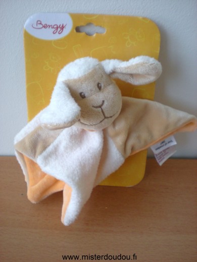 Bengy Mouton Beige blanc orange - Neuf