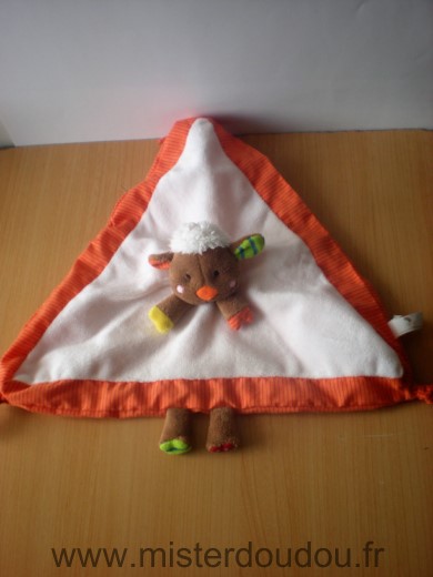 Minimi Mouton Triangle blanc orange marron - Très bon état