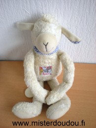 Sigikid Mouton Blanc foulard et oreilles vichy bleu - Etat moyen