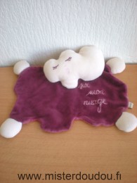 Du pareil au même Nuage Violet rose brodé sur mon nuage - Très bon état