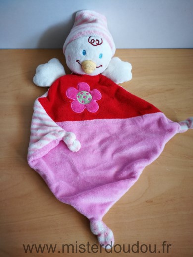 Kiabi baby Oiseau Rouge rose blanc fleur - Très bon état