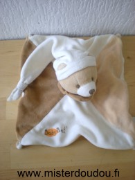 Baby nat Ours Beige ecru marron brodé baby nat - Très bon état