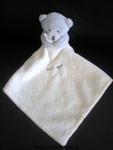 Baby nat Ours Gris mouchoir ecru baby nat' - Très bon état