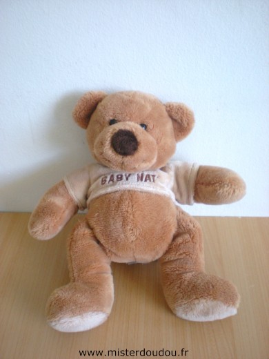 Baby nat Ours Marron tshirt beige baby nat' - Très bon état