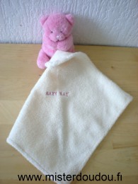 Baby nat Ours Rose mouchoir écru babynat - Très bon état