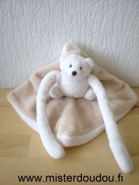 Bnp Ours Ours weezbee blanc sur carre marron blanc - Très bon état