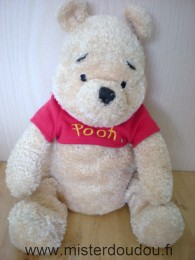 Disney Ours Jaune tshirt rouge pooh - Très bon état