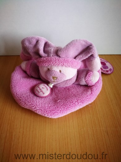 Doudou et compagnie Ours Rose macaron - Très bon état