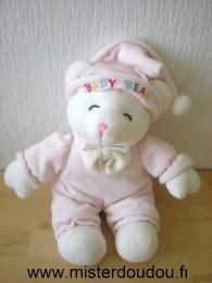Gipsy Ours Baby bear rose et blanc - Très bon état