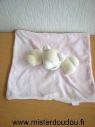 Jacadi Ours Rose dessus blanc dessous - Très bon état