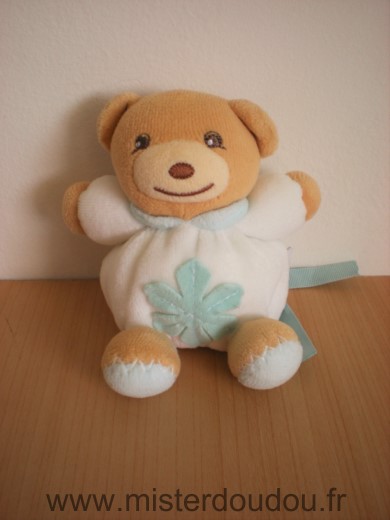 Kaloo Ours Blanc fleur bleue - Très bon état
