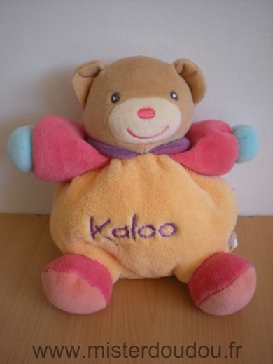 Kaloo Ours Orange rouge violet - Très bon état
