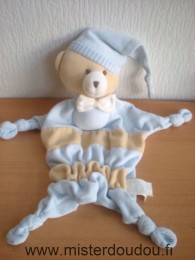 Kimbaloo Ours Bleu beige devant et bleu uni derriere - Très bon état