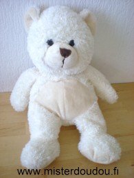 Marionnaud Ours Blanc rond beige - Très bon état