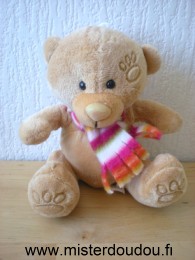 Marque Inconnue Ours Beige echarpe rayée marque jcv - Très bon état