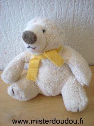 Marque Inconnue Ours Ours polaire blanc echarpe jaune - Très bon état
