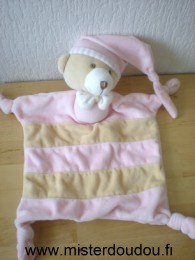 Marque Inconnue Ours Rose et beige dessus, rose dessous - Très bon état