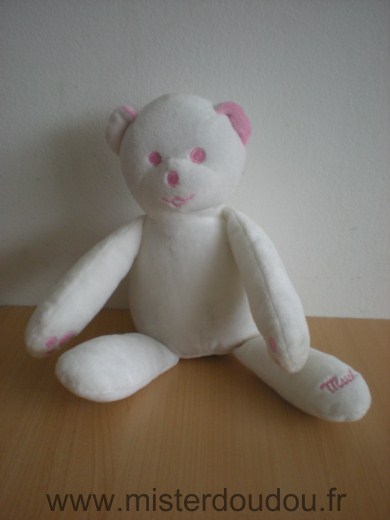 Mustela Ours Musti blanc rose - Très bon état