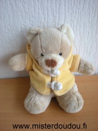 Nicotoy Ours Beige manteau jaune - Très bon état