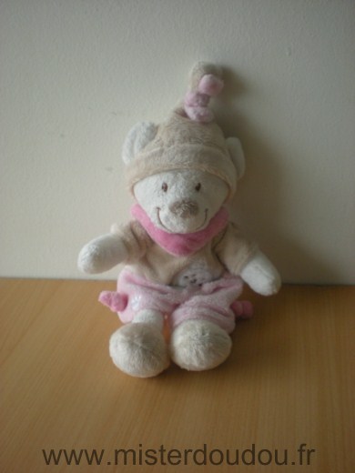 Nicotoy Ours Beige rose - Très bon état
