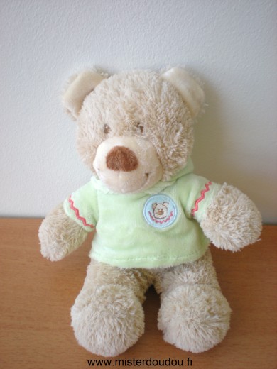 Nicotoy Ours Beige tshirt vert - Très bon état