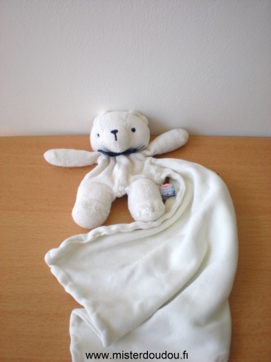 Sucre d orge Ours Tissus eponge blanc mouchoir blanc - Très bon état