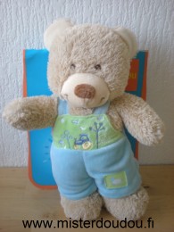 Tex Ours Beige salopette bleu vert tracteur - Neuf