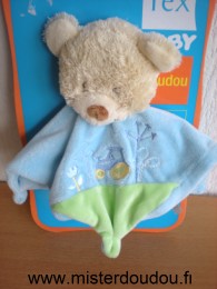 Tex Ours Bleu vert avec arbres et tracteur - Neuf