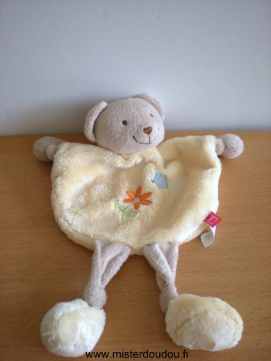 Tex Ours Jaune avec papillon et fleur brodés - Très bon état